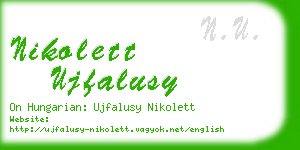 nikolett ujfalusy business card